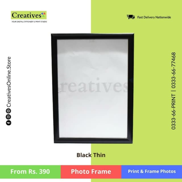 Photo Frame - Thin Black