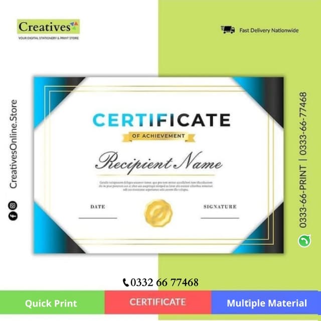 Certificate Print
